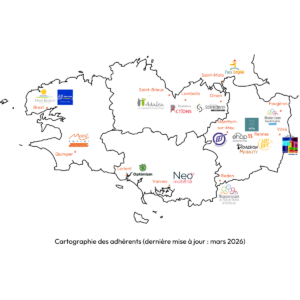 Cartographie des adhérents Mob'In Bretagne mars 2026