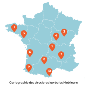 Cartographie des structures lauréates Mobilearn