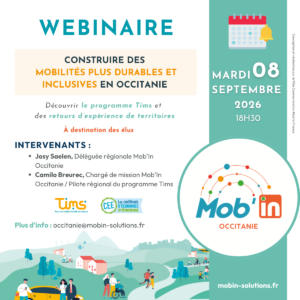 save the date webinaire Construire des mobilités plus durables et inclusives en Occitanie